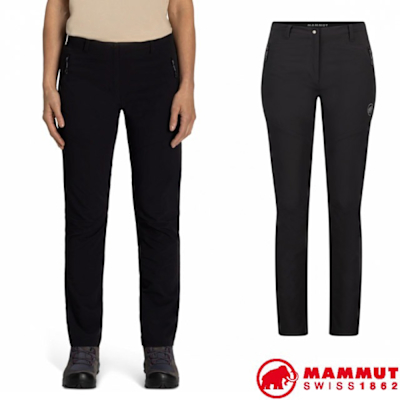 【MAMMUT 長毛象】女 Trekkers 3.0 SO Pants AF 彈性軟殼長褲.運動褲 1021-00811-0001 黑
