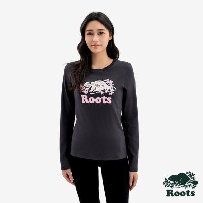 Roots女裝- WINTER COOPER 長袖上衣-深灰色