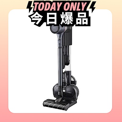 LG樂金 A9K-MOP2 灰色濕拖無線吸塵器，專為寵物家庭設計的直立式吸塵器，支援無線操作與濕拖功能，輕鬆清潔毛髮與汙漬。可洗式集塵筒方便清潔，韓國原裝製造，BSMI認證安全可靠，1年保固保障。崛起家電首選，提升家居清潔效率！