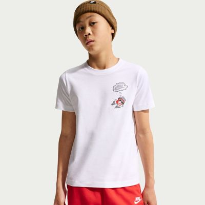 NIKE 短袖上衣 童裝 大童 男女童 K NSW TEE BOXY 3 白 IV5608-100