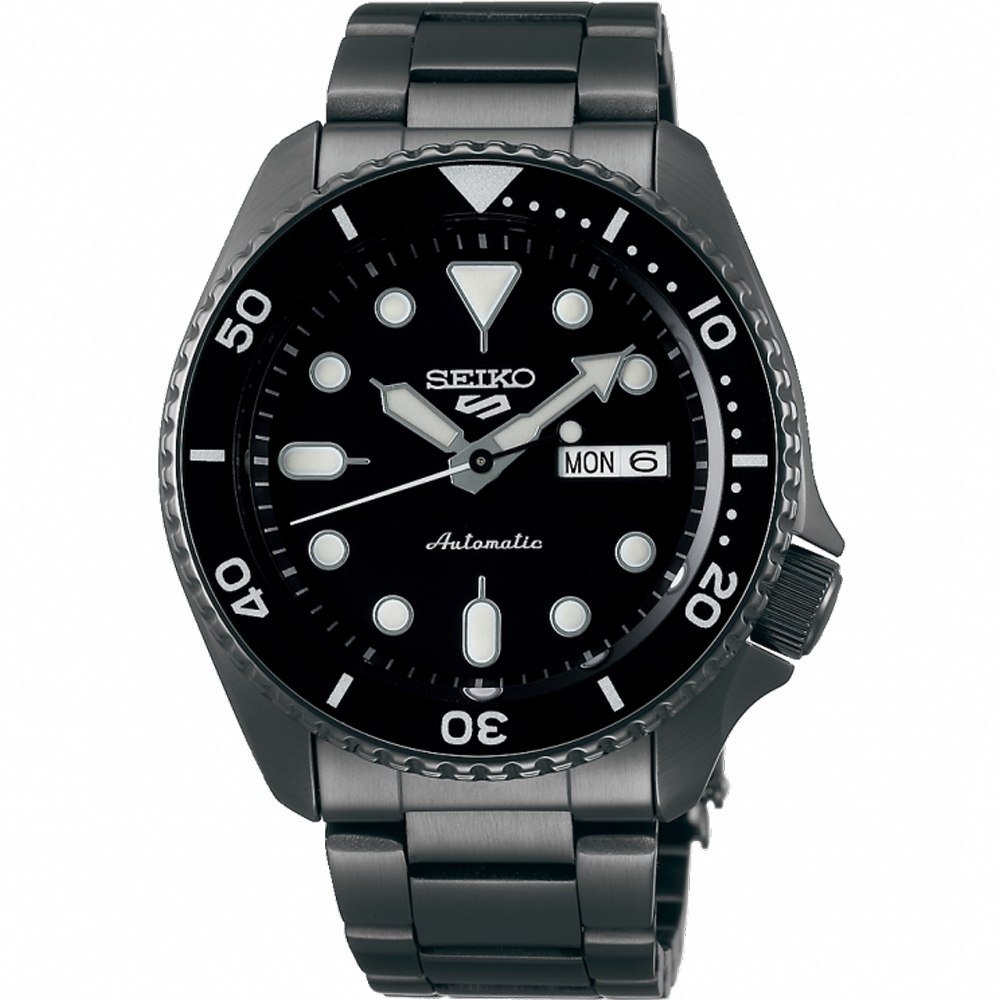 SEIKO 精工5 Sports 系列潮黑機械錶4R36-07G0SD(SRPD65K1)-黑