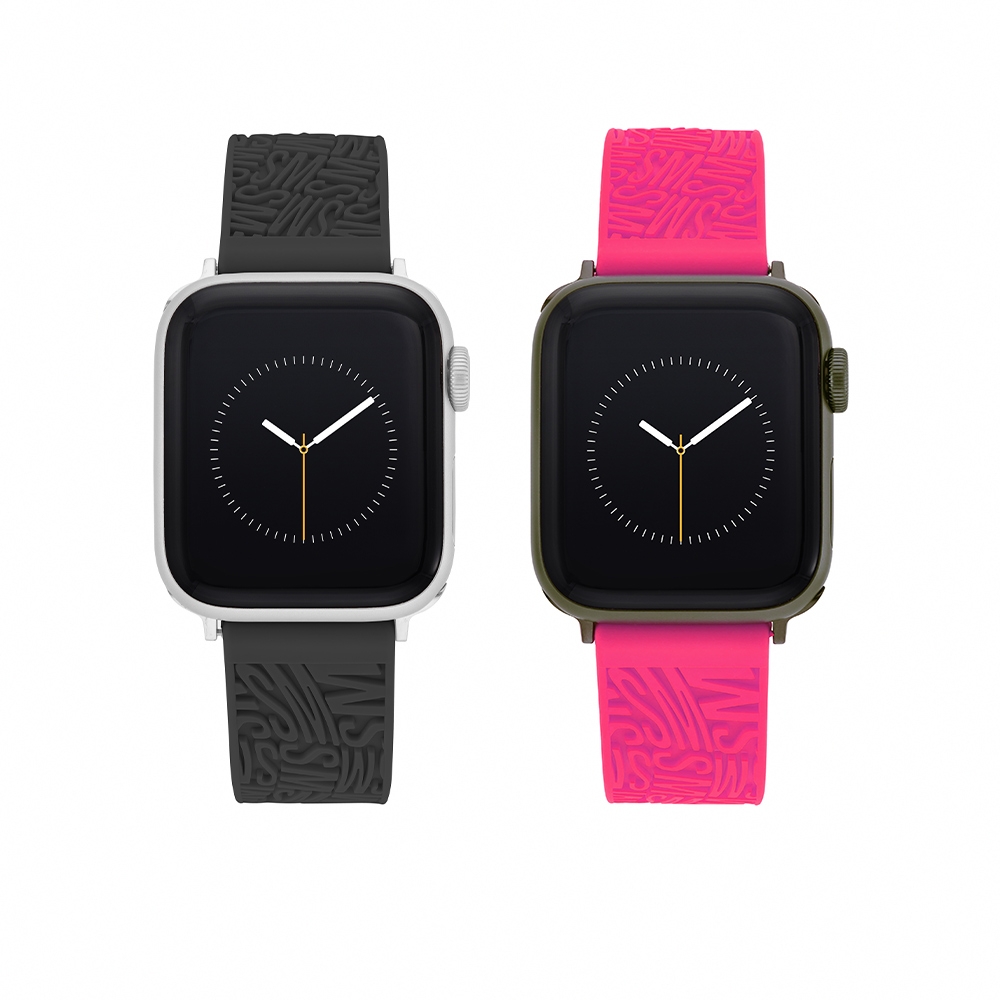 【Steve Madden】Apple watch 浮雕LOGO矽膠蘋果錶帶 (38/40/41mm)