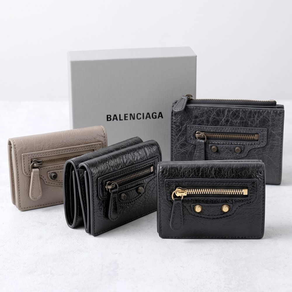 BALENCIAGA 巴黎世家 Le City Arena Storico揉製羊皮短夾-多款(精品夾 短夾 錢包)