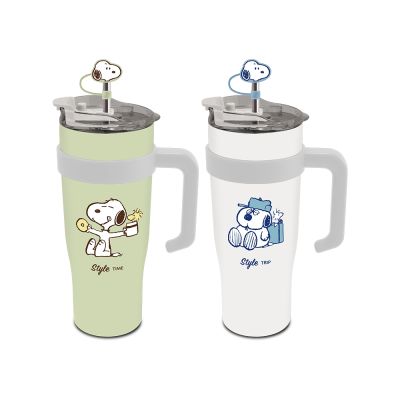 【SENSE LAB·好感製所】Snoopy史努比 品味時光不銹鋼大容量手把真空保溫瓶1100ml(通過Intertek檢驗)