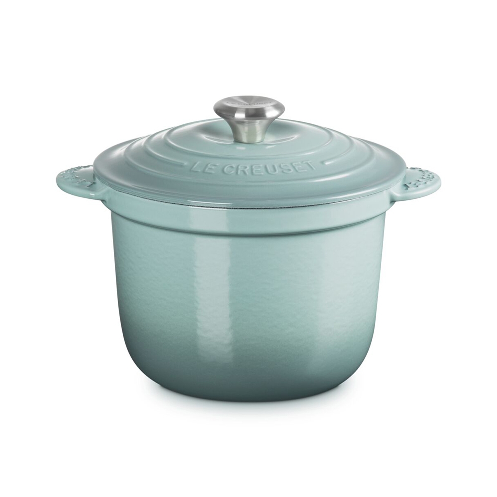 Le Creuset 萬用窈窕鑄鐵鍋20cm 2.8L 海洋之花湯鍋燉鍋(電磁爐IH爐可用