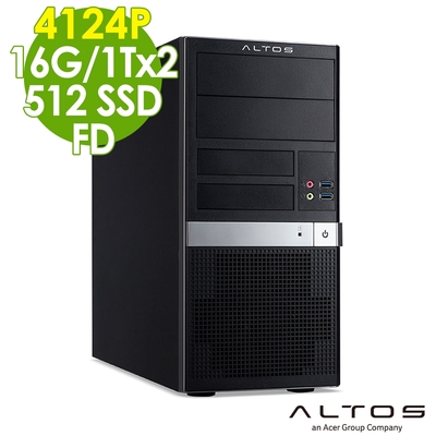 Acer 宏碁 Altos T15F6 商用伺服器 (AMD EPYC4124P/16G/512G+1TBX2 HDD/RAID)