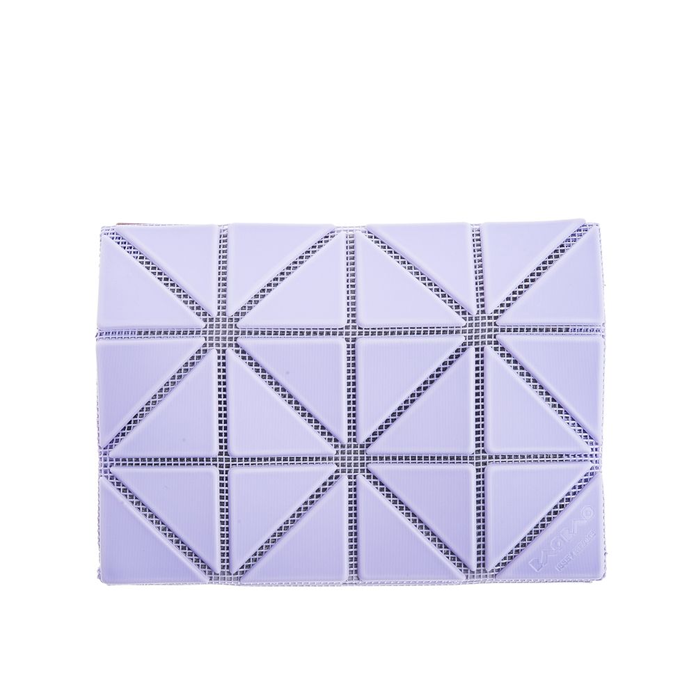 s*o様 終売日本画　純金箔2包(未使用1包)青貝箔1包洋箔1包純青金箔3包(未 ISSEY MIYAKE 三宅一生BAOBAO 經典三角格內外雙色設計彩色卡片夾(淺紫x