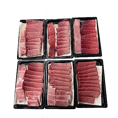 【華得水產】東港黑鮪魚下腹生魚片2盒組(250g/盒/生魚片)