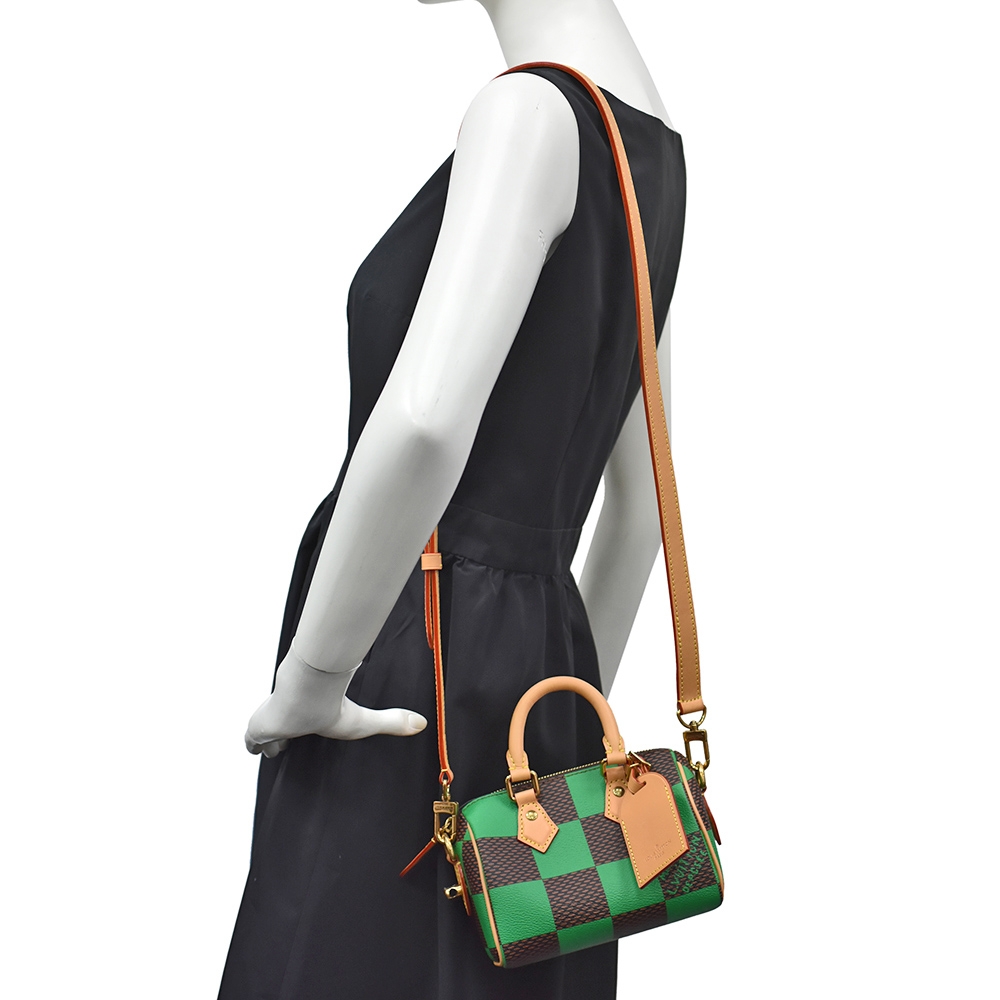 LV Louis Vuitton路易威登N40534經典Speedy 18 Damier Pop帆布