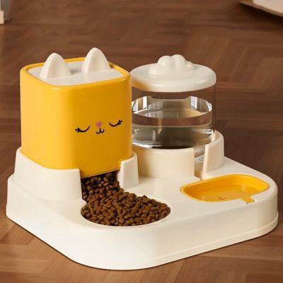 寵愛有家 一體成形坐式自動餵食飲水器 寵物用品