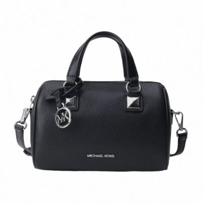 MICHAEL KORS  鵝卵石紋皮革兩用波士頓包(黑)mini款