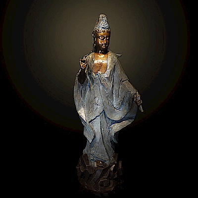 子問 限量原作銅雕~ 心定清淨 (觀世音菩薩) 淨瓶觀音 藥王觀音