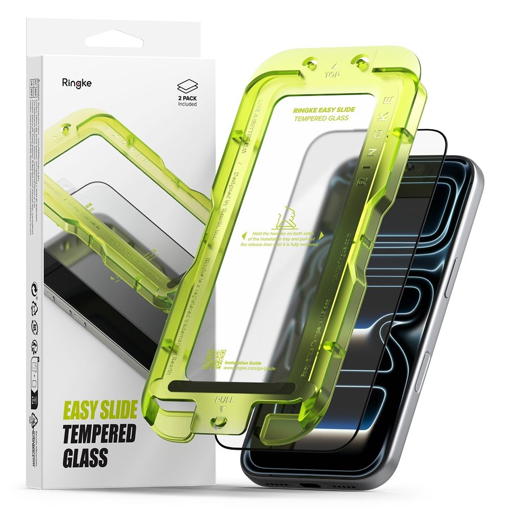 Rearth Ringke Apple iPhone 18 Pro/17 Pro 零失敗玻璃保護貼(2片裝)