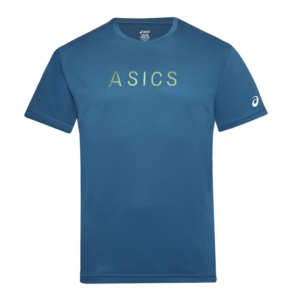 asics 亞瑟士 短袖上衣 男 訓練 慢跑 藍綠 2031F567-401