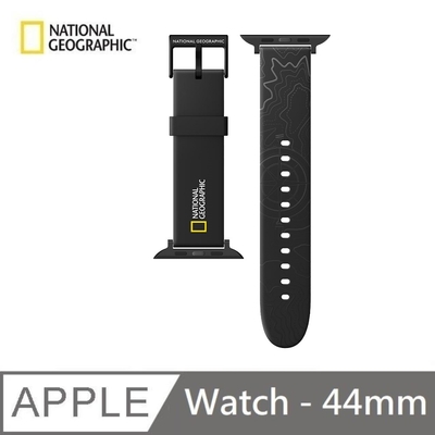 National Geographic 國家地理 Apple Watch 矽膠錶帶 44mm - 山脈黑