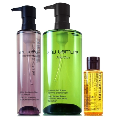 shuuemura植村秀 *SHU UEMURA植村秀 抹茶精萃/覆盆子/黑米精萃潔顏油450ml(任選)+(潔顏油150ml+50ml隨機出貨)(正統公司貨)