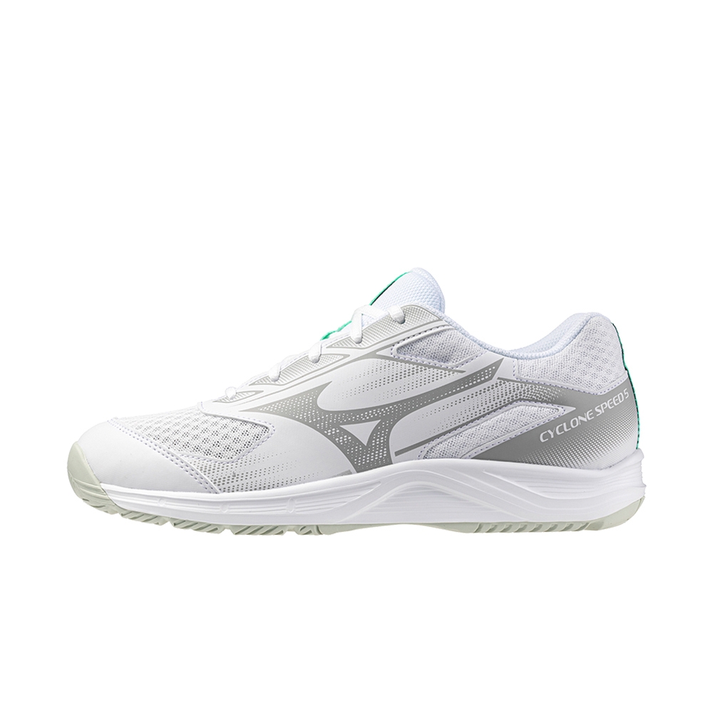 Mizuno Cyclone Speed 5 [V1GA258021] 男排球鞋穩定包覆回彈美津濃白灰