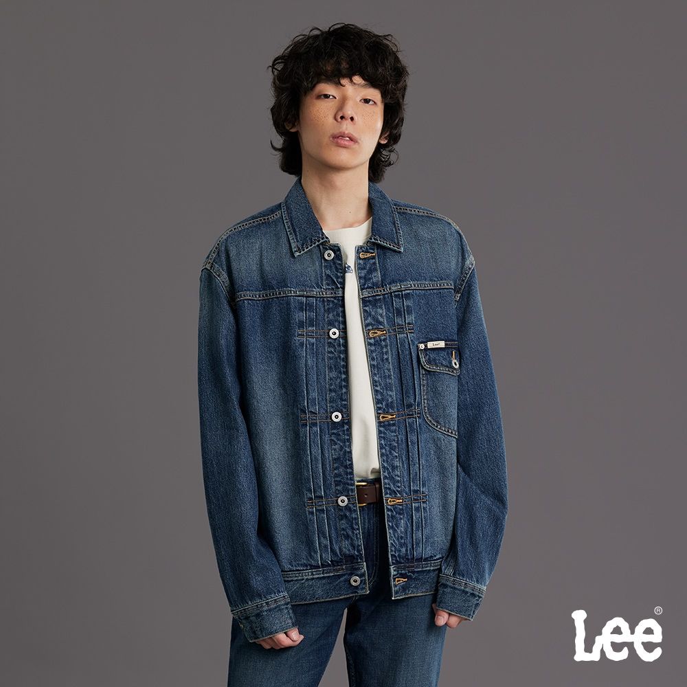 Lee 男款 舒適版型 101+ 牛仔外套 中洗水 LB614009515