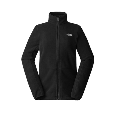 The North Face 官方旗艦 北面女款黑色舒適保暖立領抓絨外套｜83OLJK3