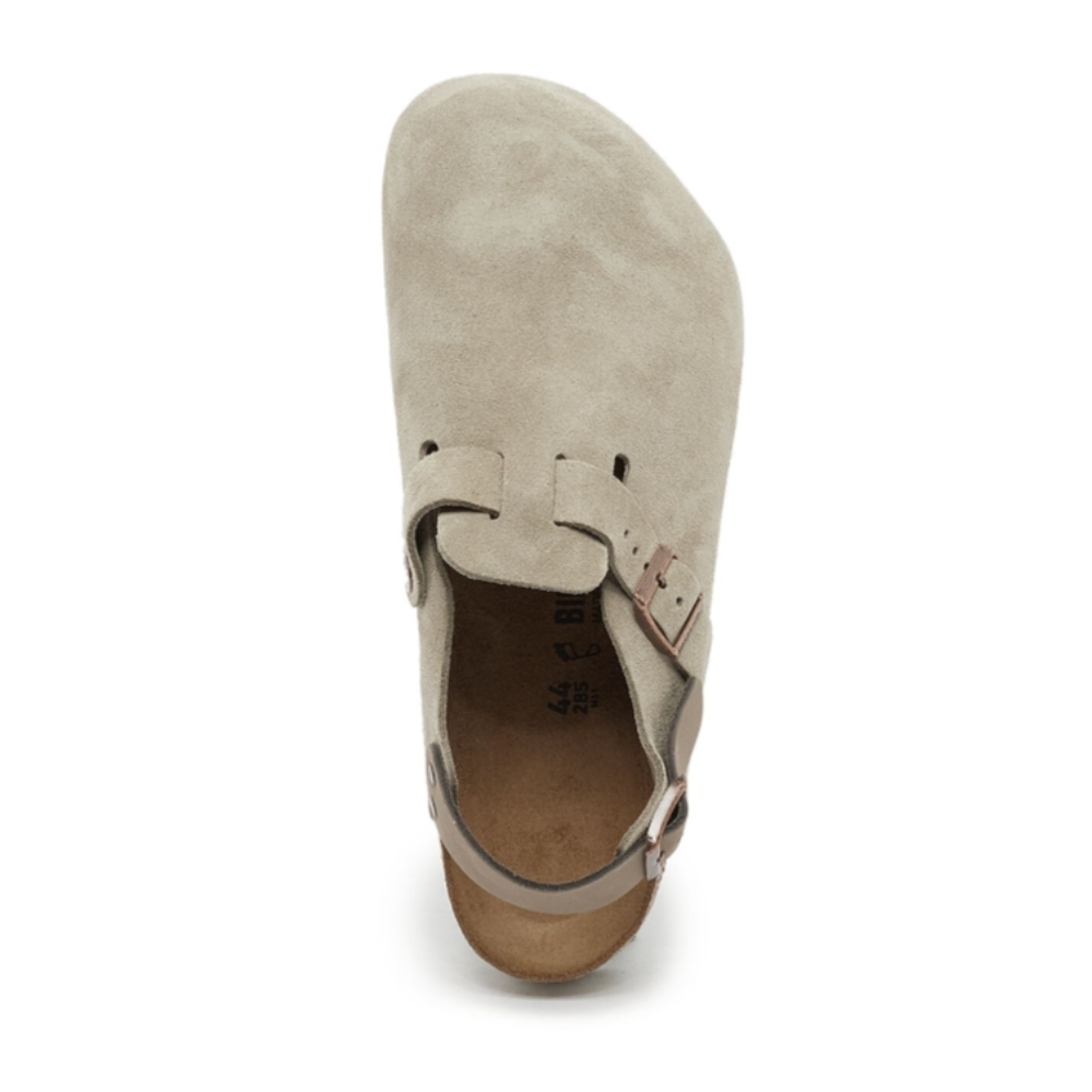 TOKIO台湾版 日本東京限定Birkenstock Tokio 女麂皮包頭拖鞋淺褐色一般寬真皮勃肯