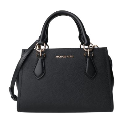 MICHAEL KORS 金字防刮PVC 皮革兩用包(素面黑)小款