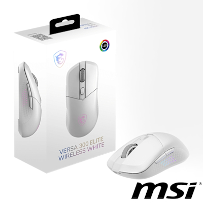 MSI微星 VERSA 300 ELITE W WHITE 無線電競滑鼠