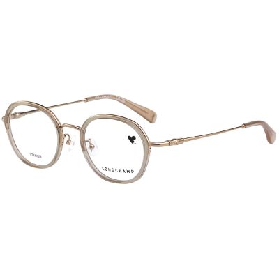 LONGCHAMP 純鈦 光學眼鏡(裸色配金色)LO2535LBJ