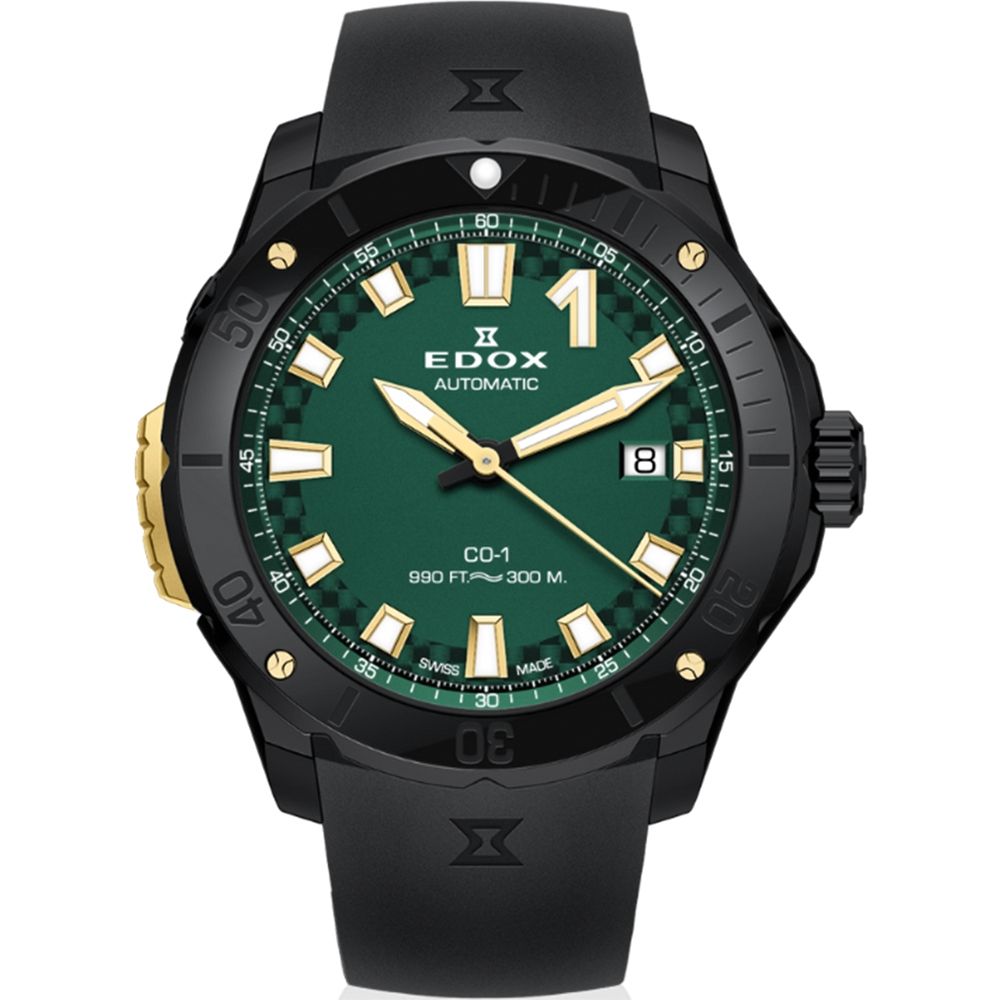 EDOX CO-1 Bezel Lock 深海鎖定300米潛水機械錶 周年慶獻禮 送禮推薦-42mm E80137.37ND.CAVD
