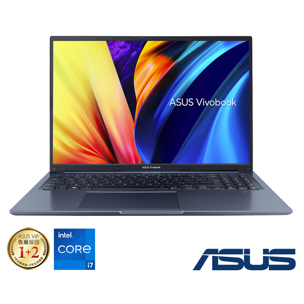 ASUS X1603ZA 16吋筆電(i7-12700H/8G/512G/Iris Xe/Vivobook 16X/午夜