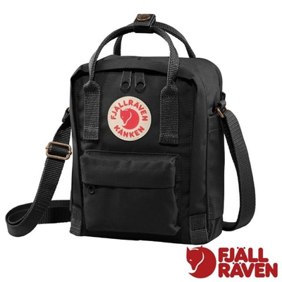 【Fjallraven 北極狐】Kånken Sling 多功能輕量防潑水隨身袋2.5L.單肩側背包.斜背包 23797-550 黑