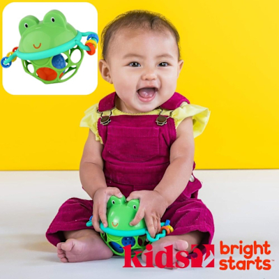 【美國kids2】Bright Starts Oball奧波軟球波浪鼓 BE-67650