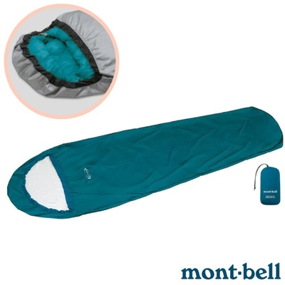 【mont-bell】TYVEK SLEEPING BAG 超輕防水透氣睡袋露宿袋/內套(僅180g) 1121328 BASM 藍綠