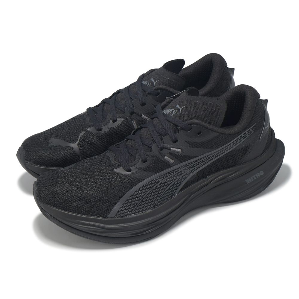 Puma 慢跑鞋 Deviate Nitro 3 寬楦 男鞋 黑 氮氣中底 碳板 輕量 回彈 運動鞋 37844906