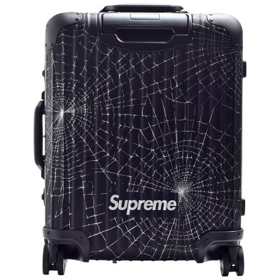 RIMOWA 聯名Supreme黑魂蜘蛛網Cabin Plus行李箱(23吋-黑色)