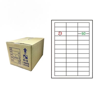 【鶴屋】A4電腦標籤 23x60mm 直角 36格 1000張入 / 箱(L2360 LX)