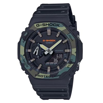 CASIO 卡西歐 G-SHOCK 野戰迷彩 雙顯 抗震 防水 GA-2100SU-1A