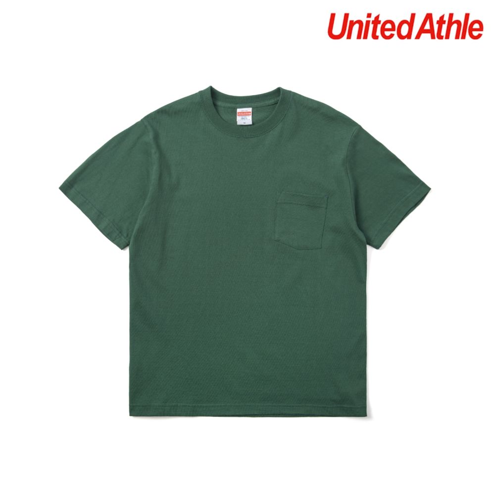 日本授權United Athle 5.6OZ 口袋短TEE 5006-01 UA 舒適 (常春藤綠)