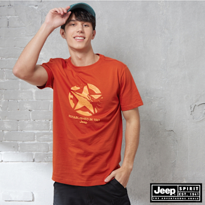 JEEP斑駁感印花純棉短T