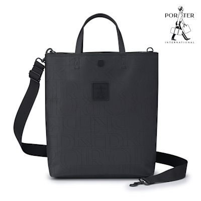 PORTER INTERNATIONAL - 雷雕新韻RENEW托特包 (L) - 黑