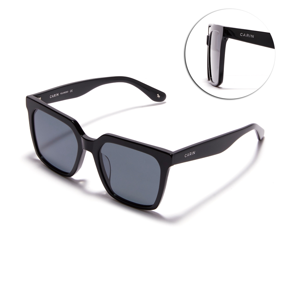 CARIN 大方框韓系偏光太陽眼鏡NewJeans代言/黑#MANDY C1 | 太陽眼鏡