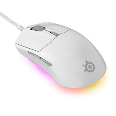 SteelSeries賽睿Rival 3 Gen 2有線電競滑鼠-霧澈白