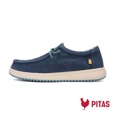 【PITAS】男鞋 WAVE PATH 時尚懶人鞋 (PI2631-026 晴嶼海藍)