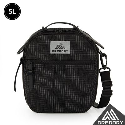 Gregory 官方旗艦  5L QUICK POCKET DELUXE 斜背包 夜光黑 旅行小包 反光LOGO 反光格線 抗撕裂尼龍