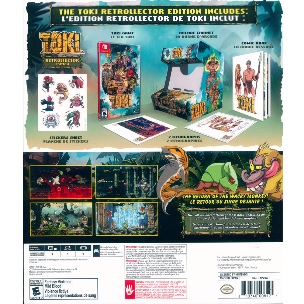 JuJu 傳說重製版限量豪華版Toki - NS Switch 英文美版| Switch 遊戲