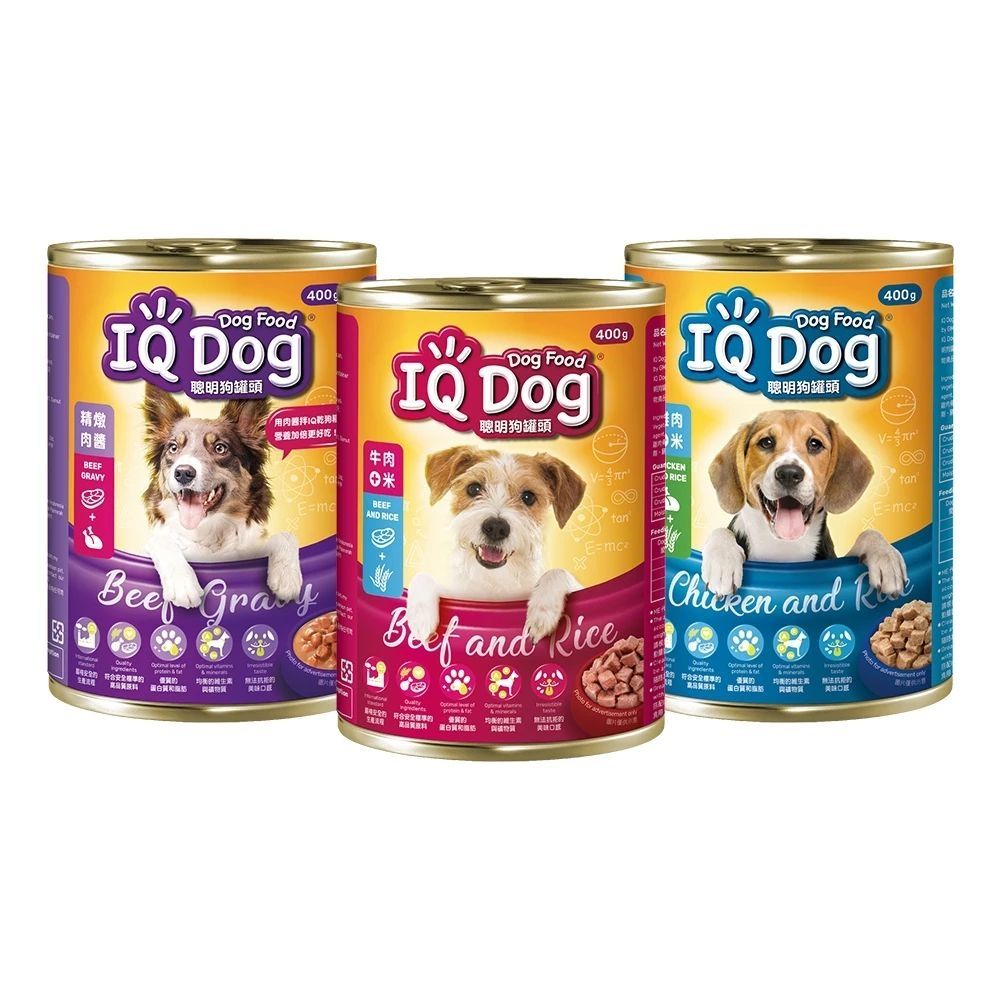 IQ DOG 聰明狗罐頭 400G x24罐(成箱出貨)