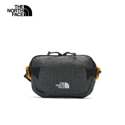 【The North Face 官方旗艦】北面男女款灰黑拼接雙拉鍊休閒腰包｜8GJFWUO