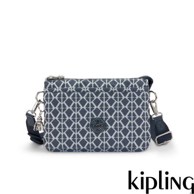 『千層包』Kipling 藍灰老花單肩隨身斜背包-RIRI