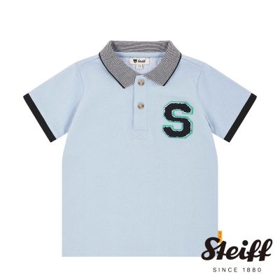 STEIFF熊頭童裝 英文字短袖Polo衫