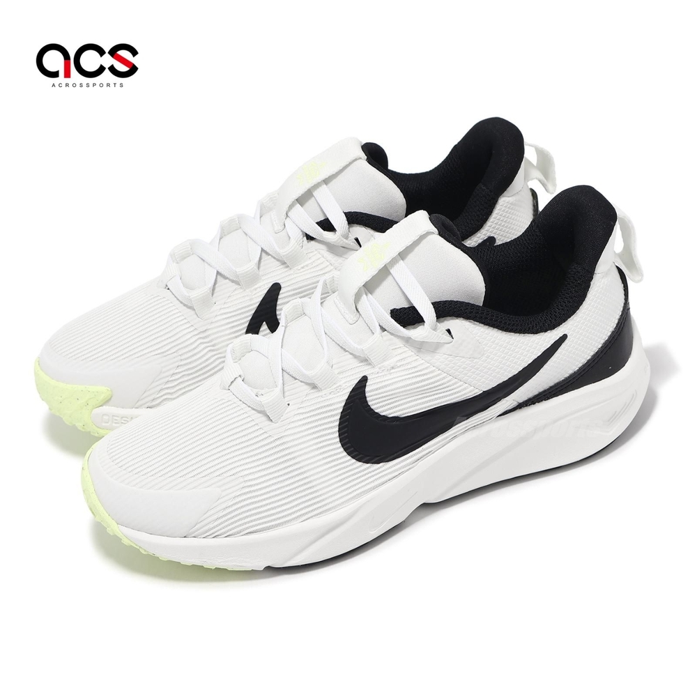 Nike 慢跑鞋 Star Runner 4 NN PS 中童 白 黑 小朋友 緩衝 運動鞋 DX7614-102
