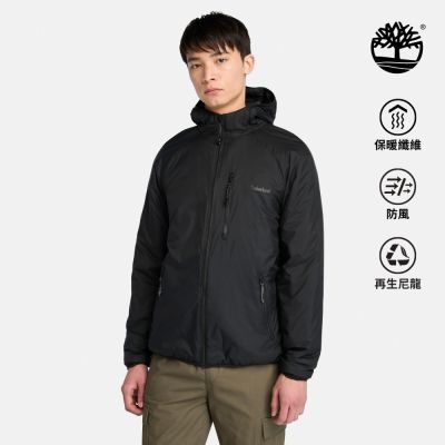 Timberland官方旗艦 男款黑色防潑水羽絨保暖外套|A6A57001